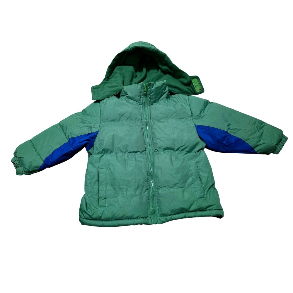 Operation‎ Warm Kids Green Fleece Lined Puffer Jacket Hooded 3T